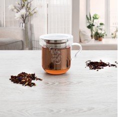 Taza vidrio con filtro inox 2